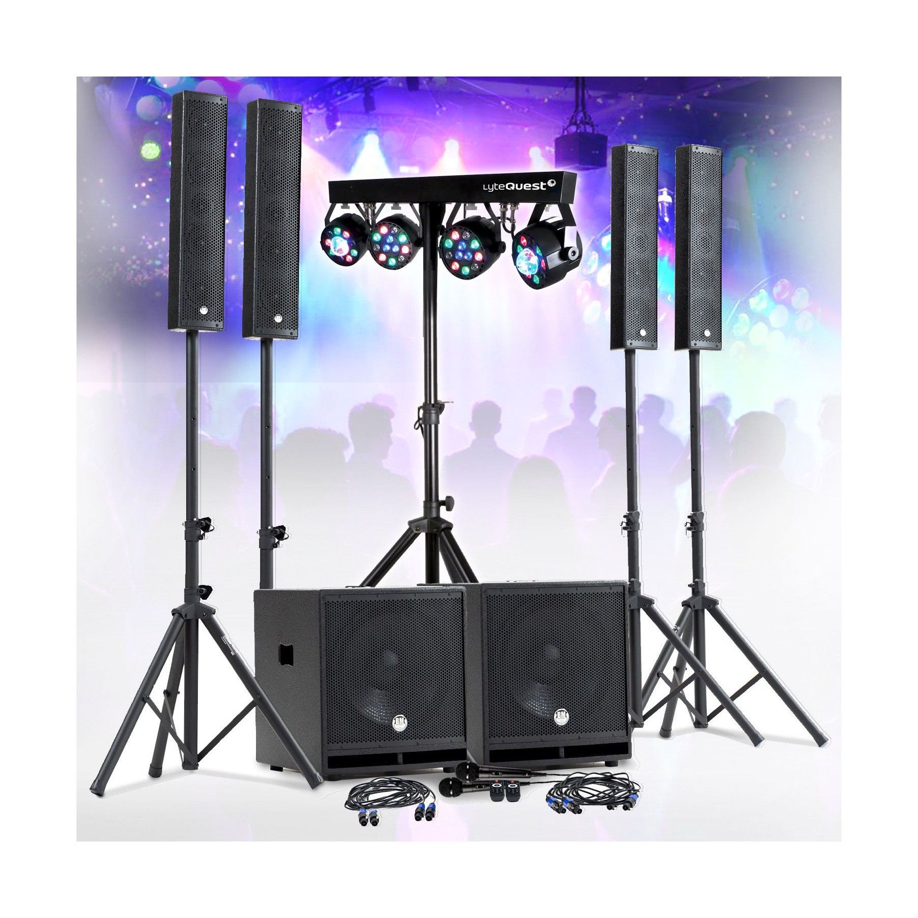 Pack sono BM SONIC Système SONO PRO Complet 2400W DJ BM SON