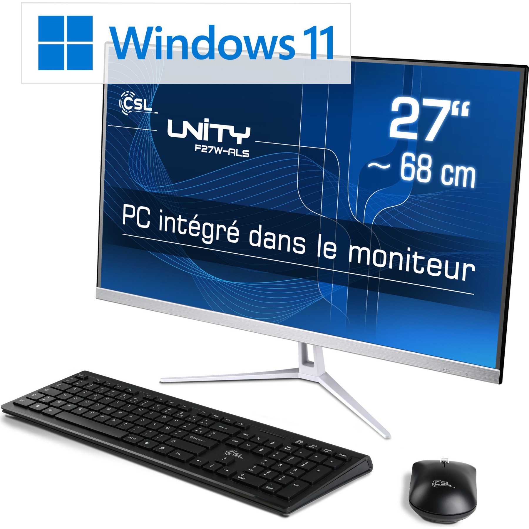 Ordinateur tout-en-un CSL-COMPUTER Unity F27W-ALS/1000Go/16Go/Win11Pro