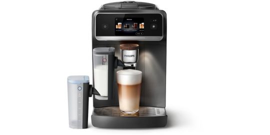 Expresso Broyeur PHILIPS EP8757/12 cafetière à grain Aromis LatteGo Pro, + 50 boissons, SilentBrew, Noire