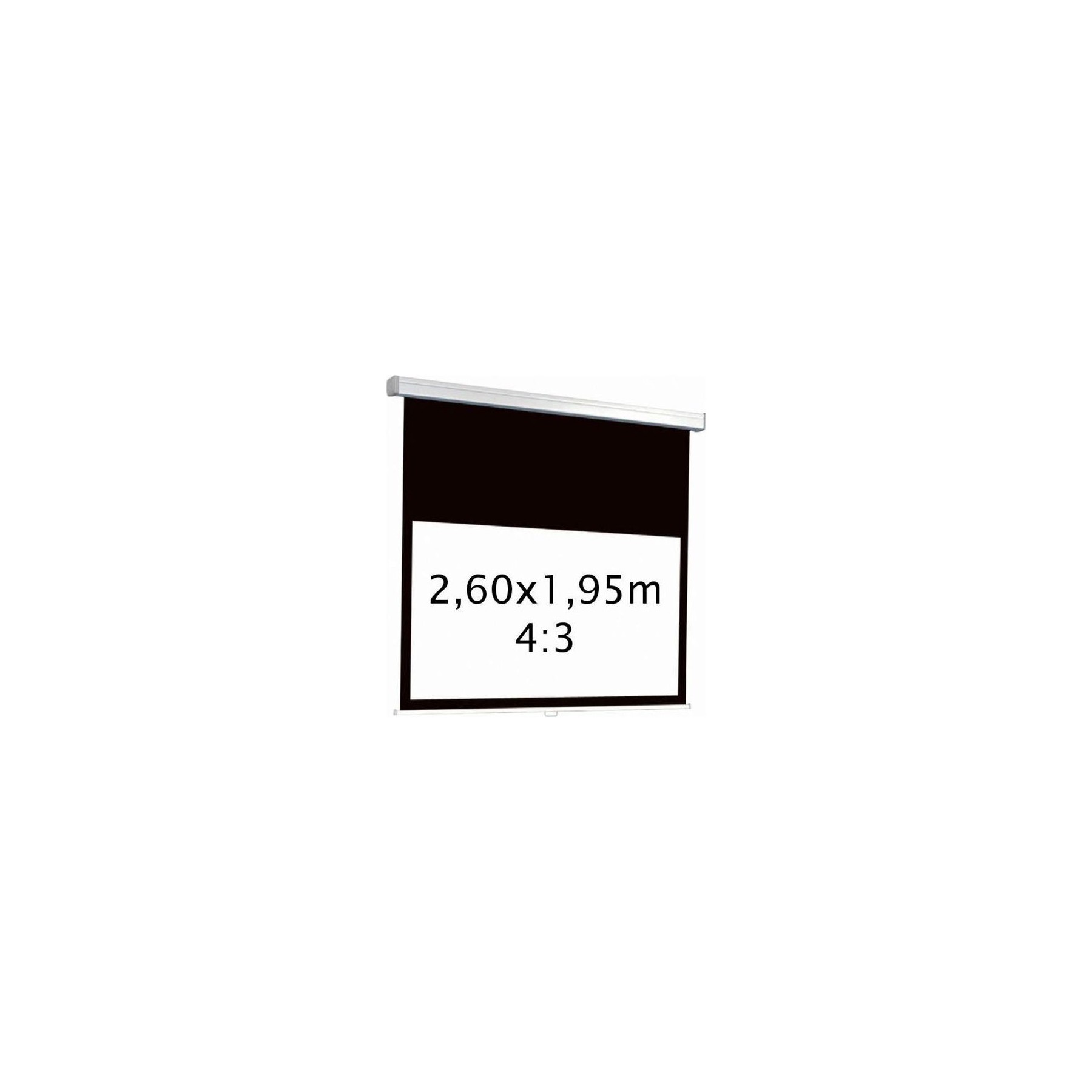 Ecran de projection KIMEX electrique 2,60 x 1,95 m- Format 4:3