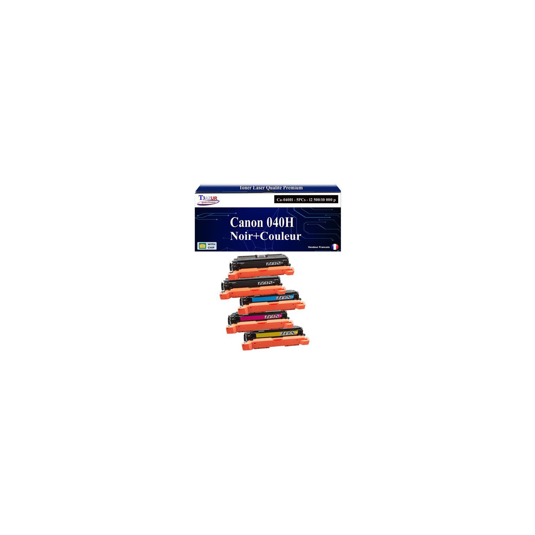 Toner T3AZUR pour Canon LBP710Cx LBP712Cdn 040H (x5)