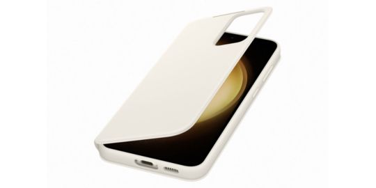 Etui SAMSUNG S23+ Smart View porte-carte Creme