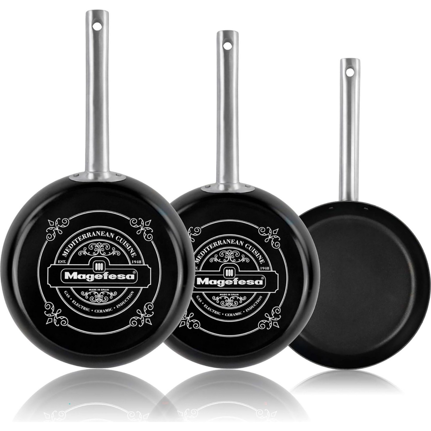 Poêle MAGEFESA Ares Lot de 3 Poêles Induction sans PFOA