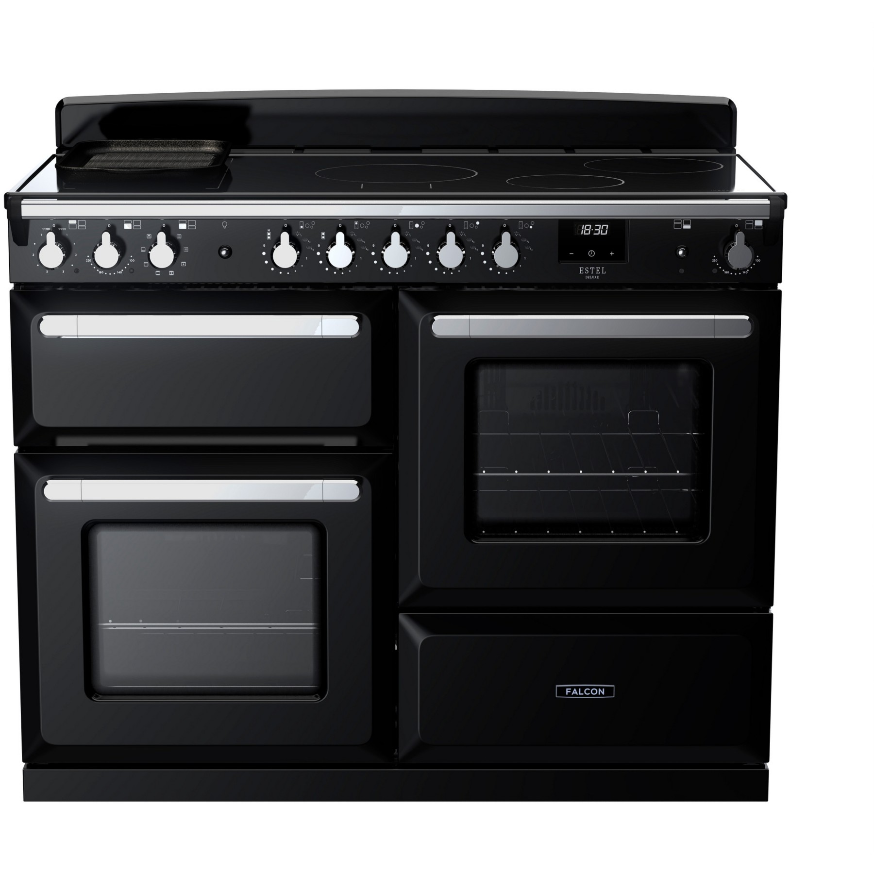 Piano de cuisson induction FALCON ESTEL DELUXE OCTAB IND 110 CM NOIR BRIL