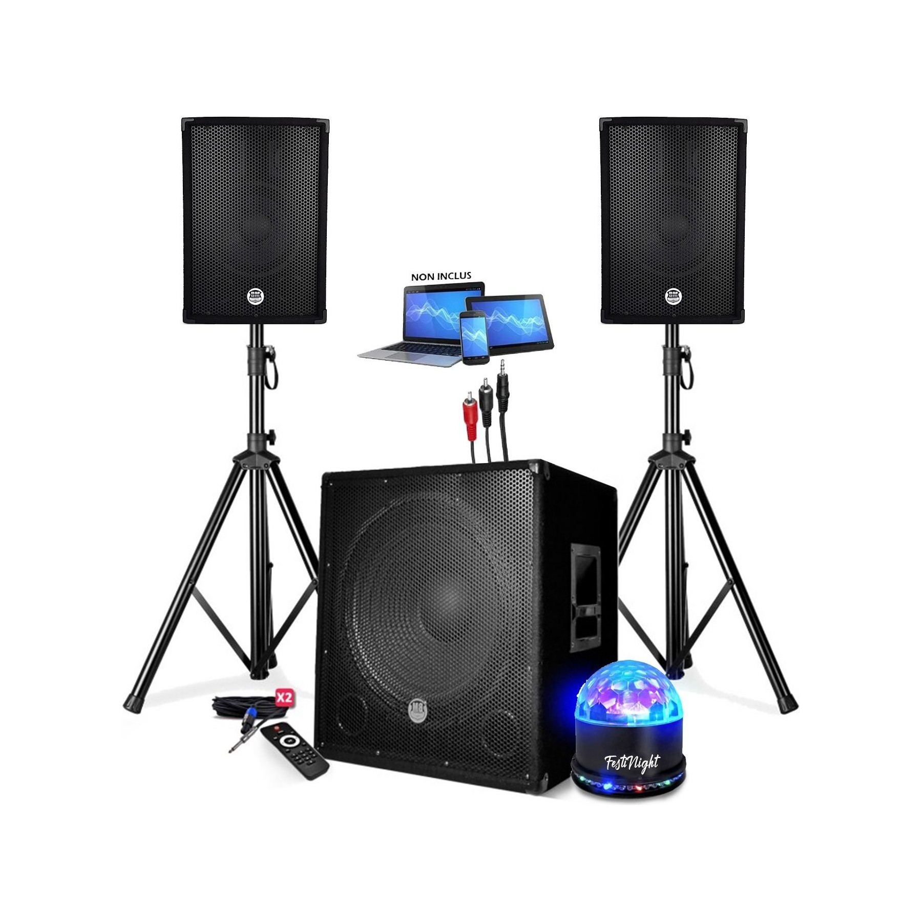 Pack sono BM SONIC + CAISSON DE BASSES USB Bluetooth + PIED