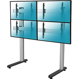 Pied TV KIMEX Support sur pied 4 écrans TV 45"- 55"