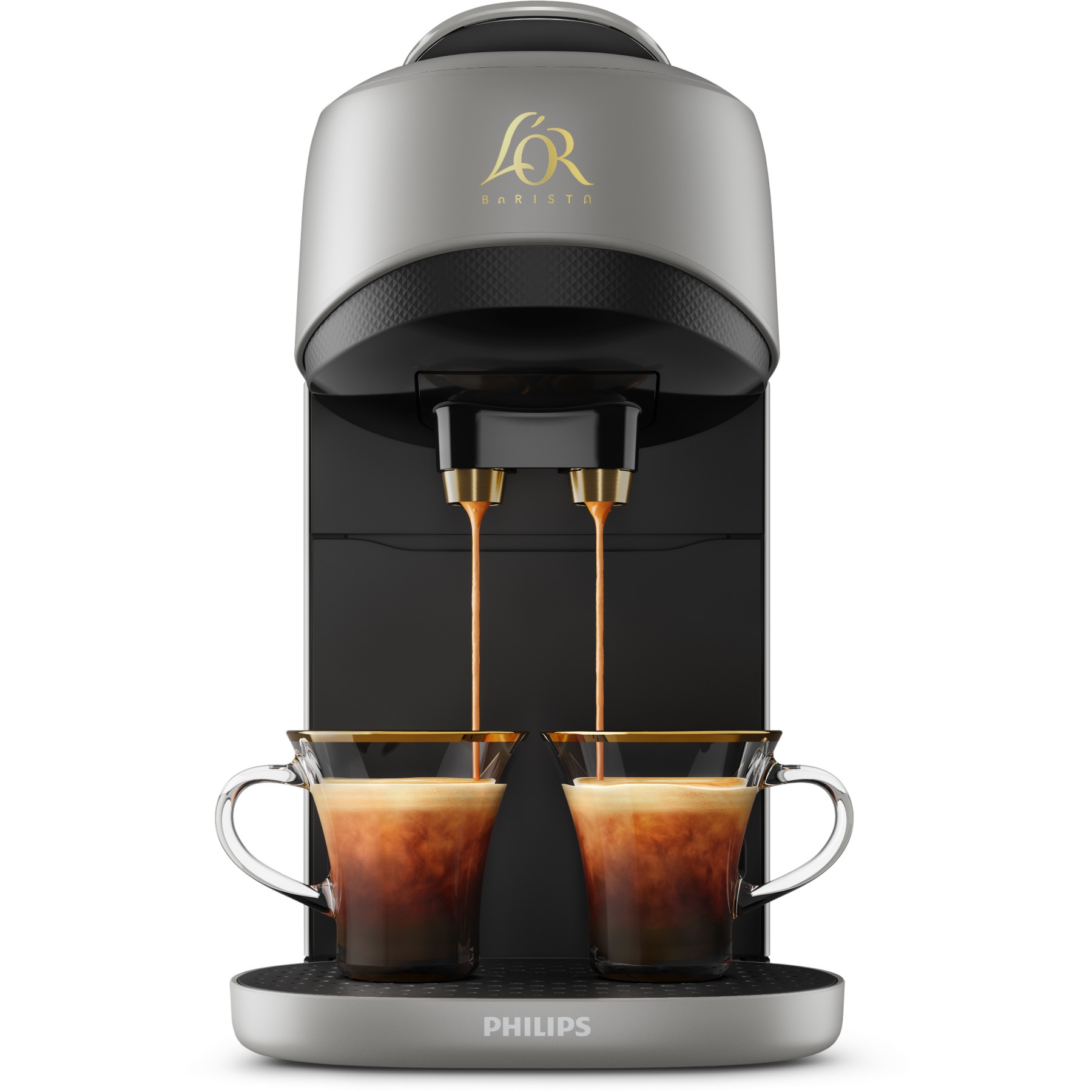 Cafetière à dosette PHILIPS LM9512/20 L'Or Barista Absolu Grise - Cafés chauds ou glacés
