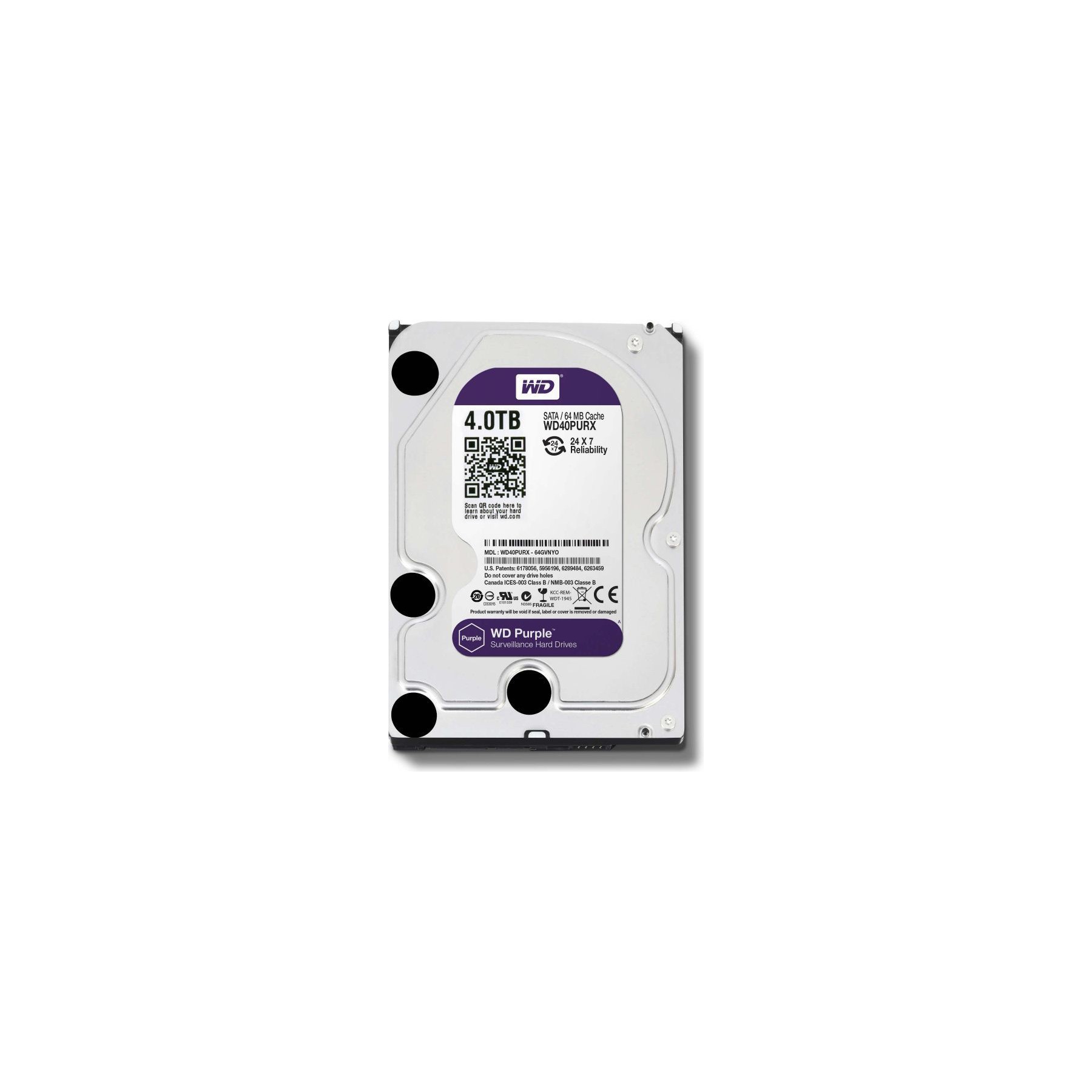 Disque dur interne WESTERN DIGITAL Western Digital Purple, SATA 6G, Intelli
