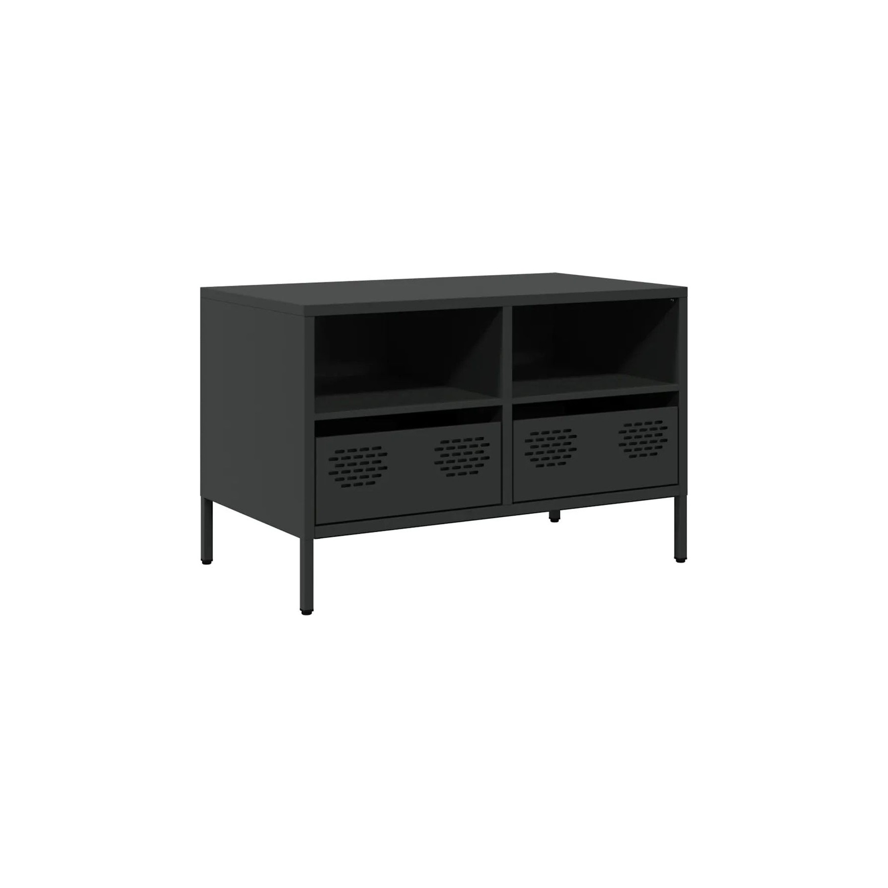 Meuble TV HELLOSHOP26 Meuble TV industriel avec 2 compartiment