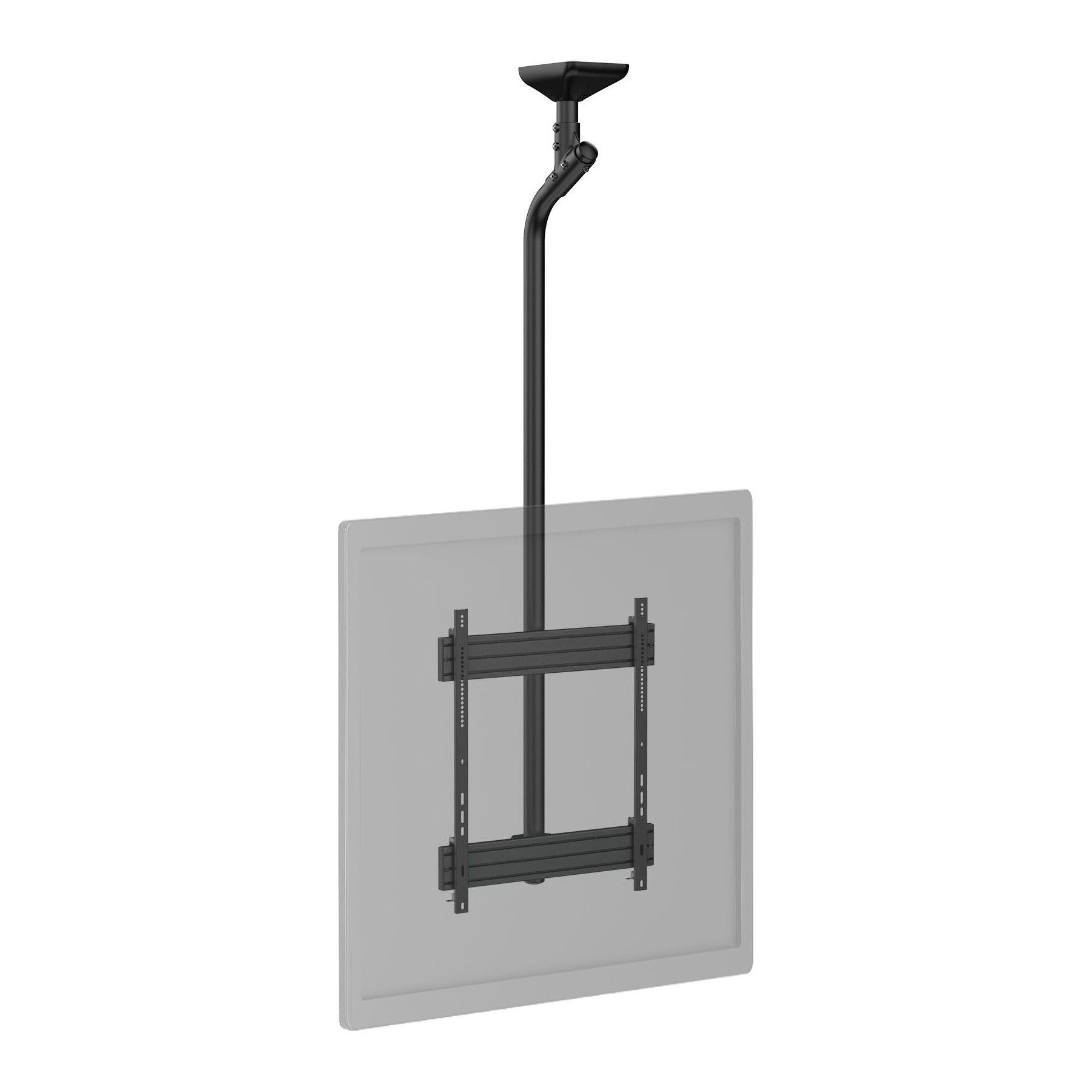 Support plafond TV KIMEX 1 TV portrait 65- 75'', Haut 225cm, noir