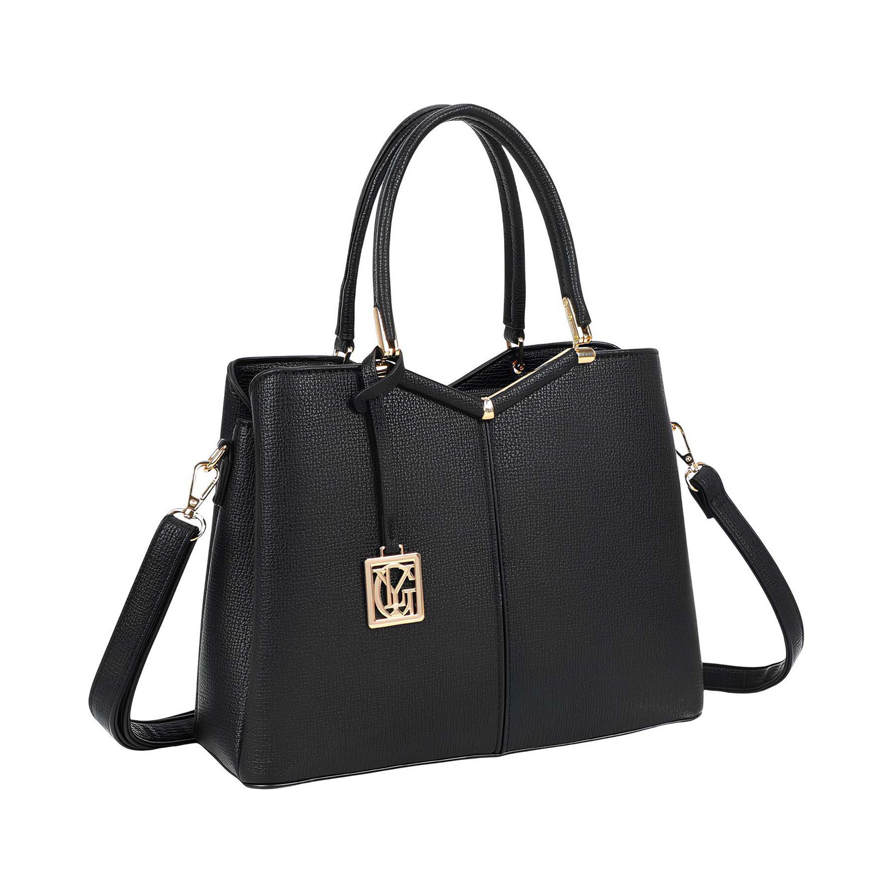 Sac bandoulière GALLANTRY Femme Élisa Effet Grainé avec Pendentif