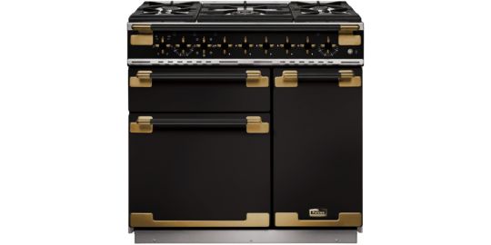 Piano de cuisson gaz FALCON ELISE LUXE  TAB GAZ 90 CMNOIR LAITON
