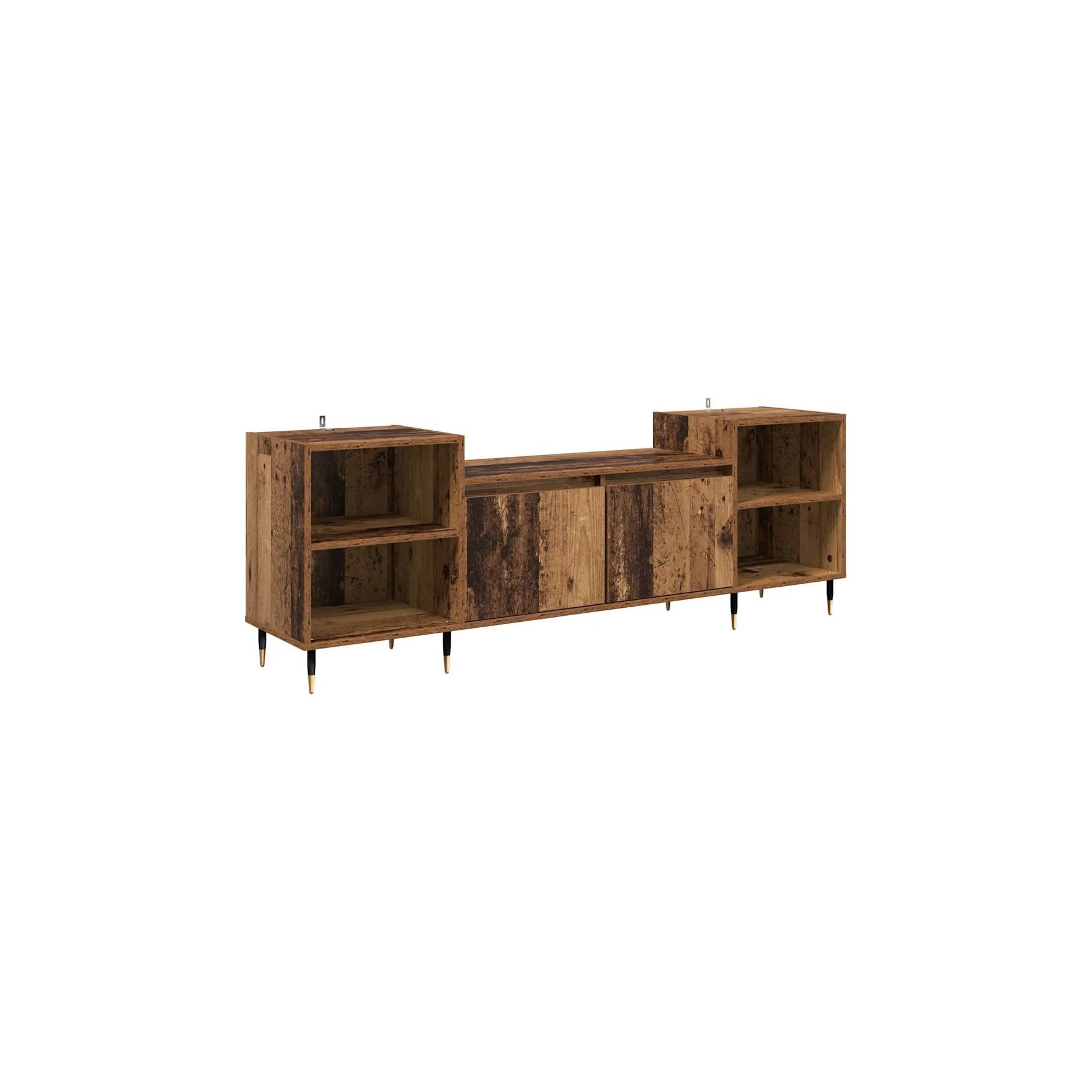 Meuble TV HELLOSHOP26 Meuble TV rectangulaire moderne rangemen