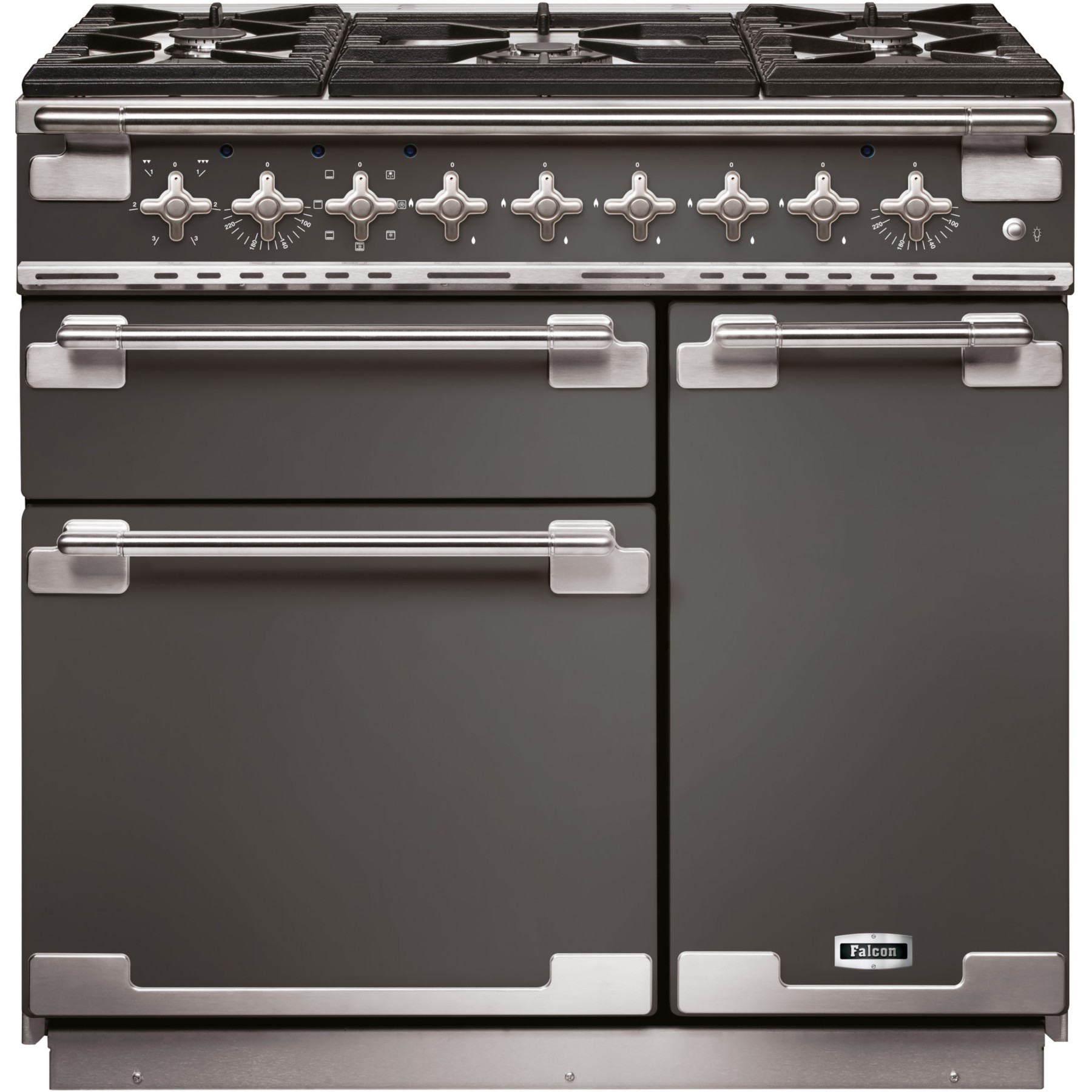 Piano de cuisson gaz FALCON ELISE90 MIXT GRIS ARDOISE