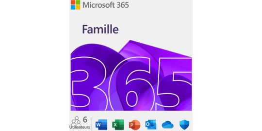 Logiciel de bureautique MICROSOFT M365 Famille avec IA Copilot