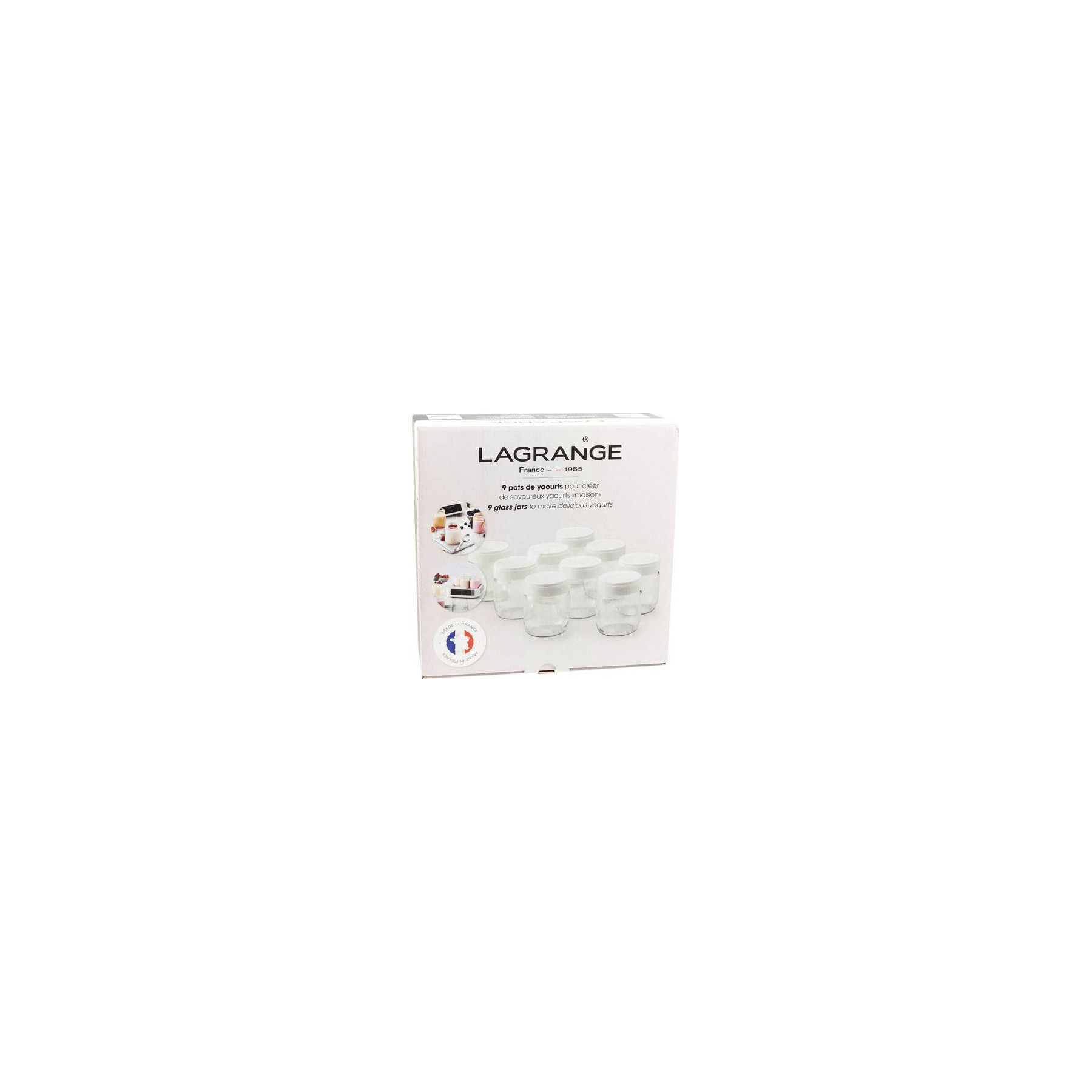 Kit de réparation LAGRANGE lot de 9 pots pour yaourtiere v2