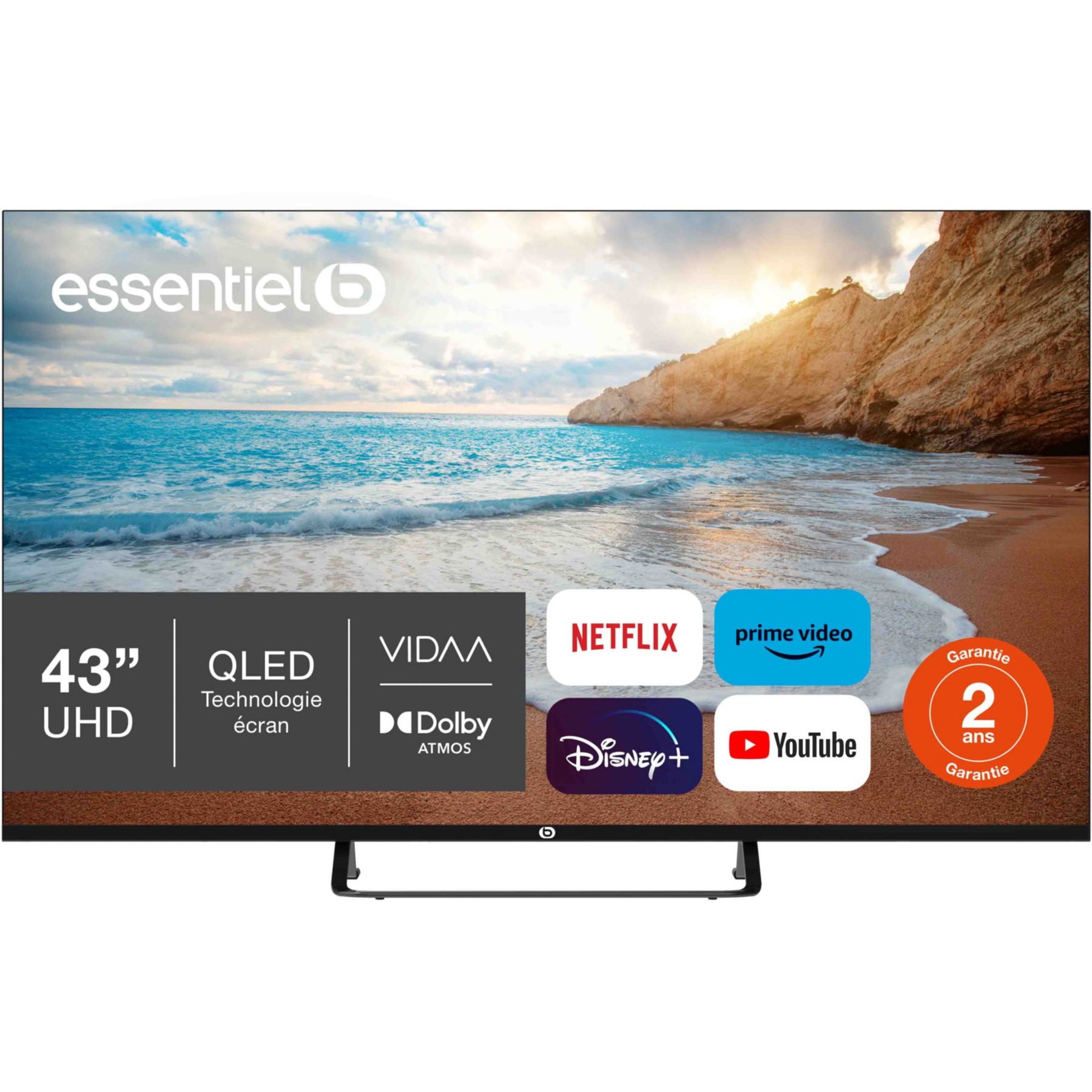 TV QLED ESSENTIELB 43QLED306 (2024) 43" (109 cm) 4K - Smart TV