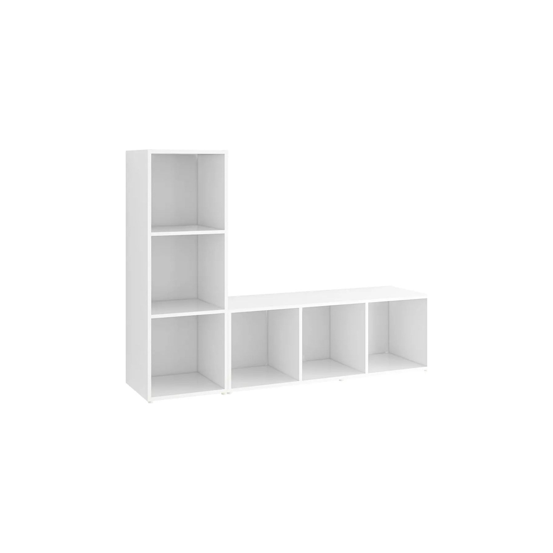 Meuble TV HELLOSHOP26 Lot de 2 meubles TV pratiques 107 x 35 x