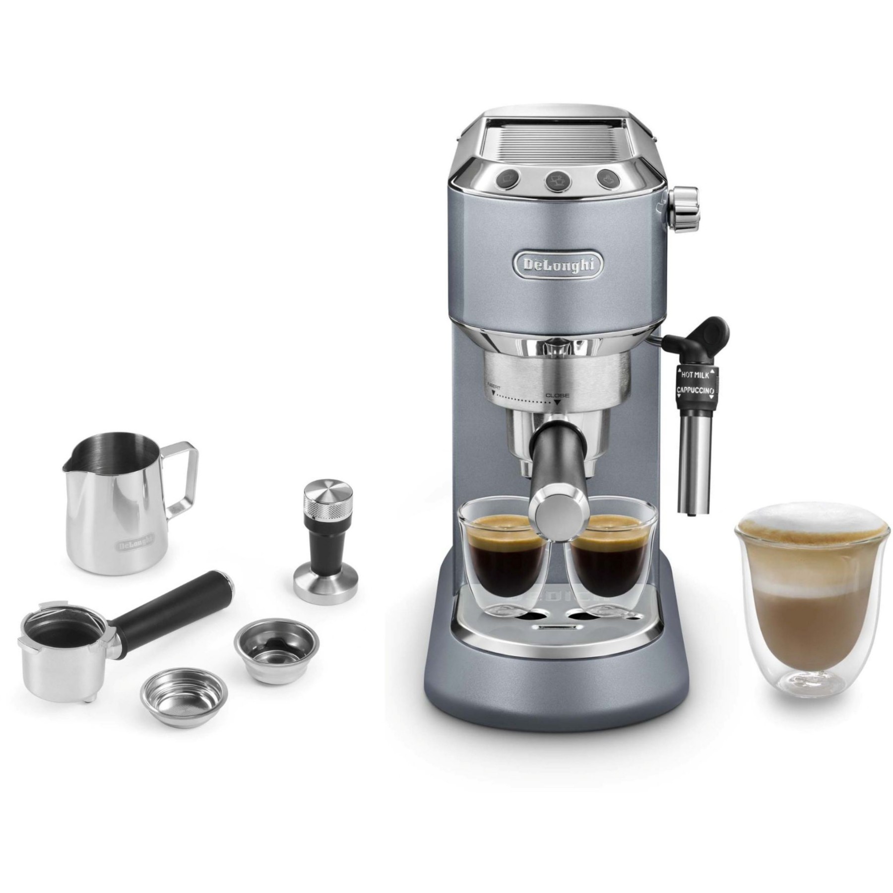 Machine à expresso DELONGHI Dedica Arte EC785.AE bleu + kit barista