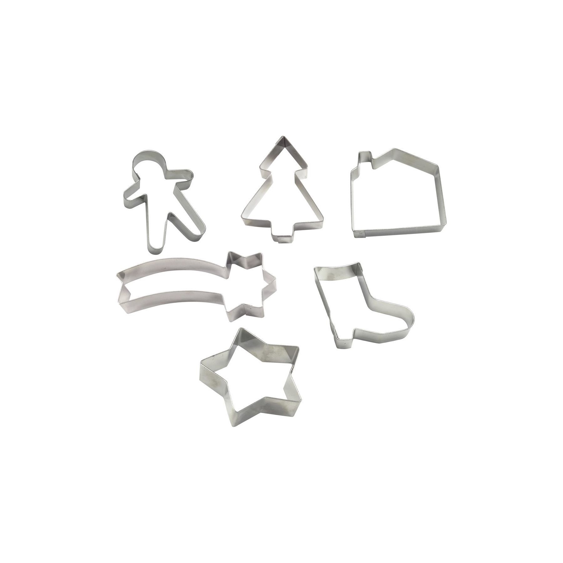 Emporte pièces GOBEL Lot de 6 petits sablés de Noël - inox