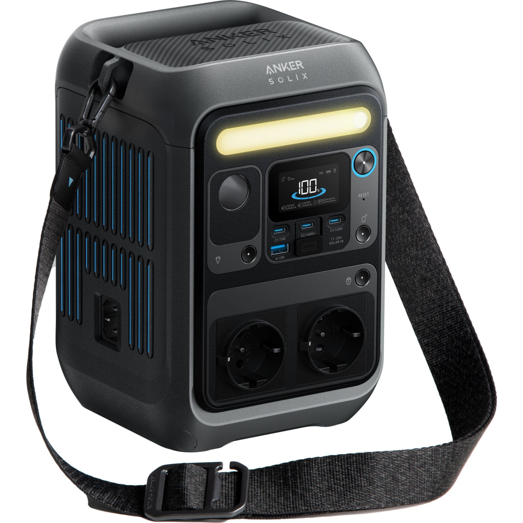 Batterie nomade ANKER SOLIX C300X AC avec sangle