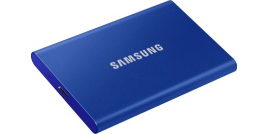 Disque SSD externe SAMSUNG Pack T7 1 To bleu + housse