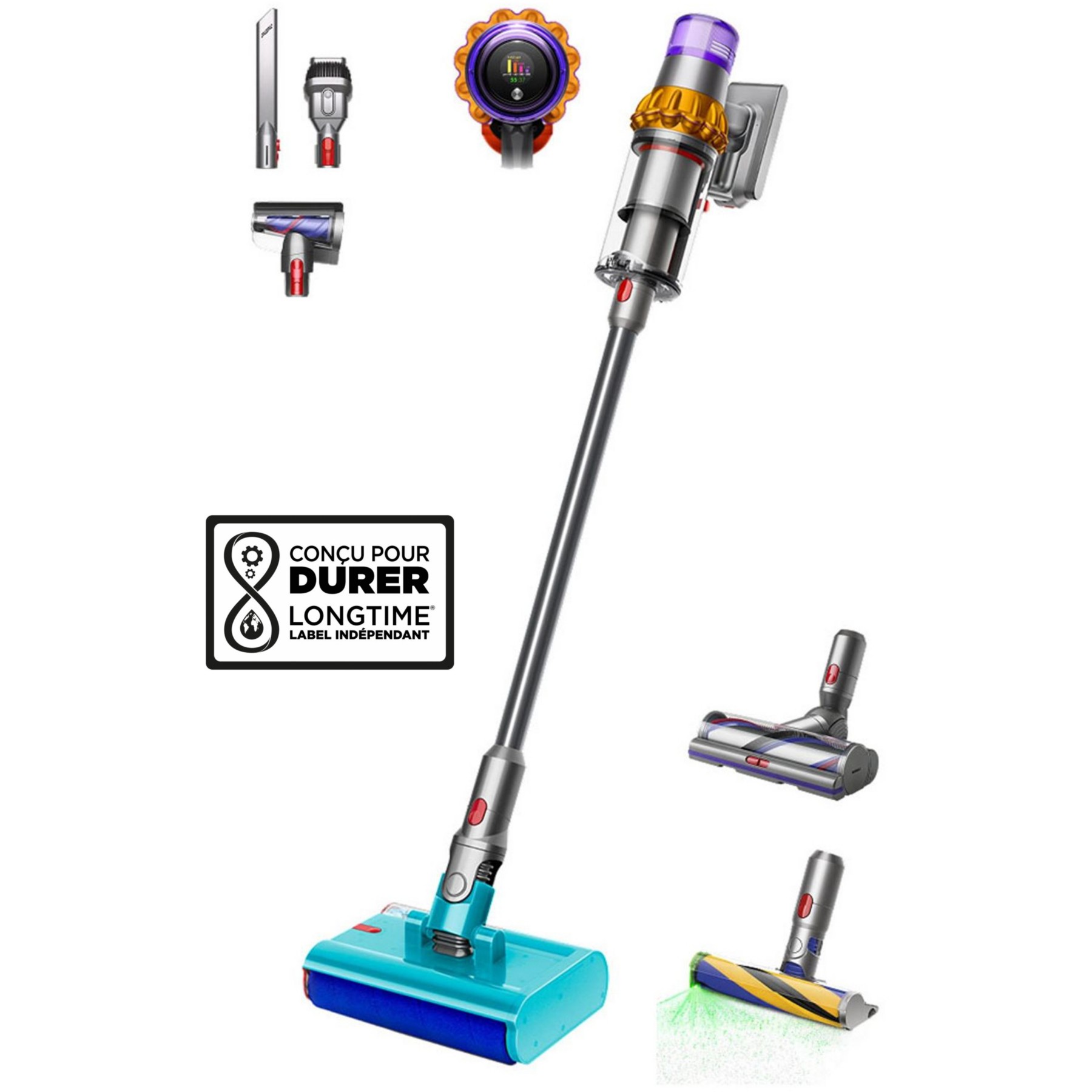 Aspirateur balai DYSON V15s detect submarine