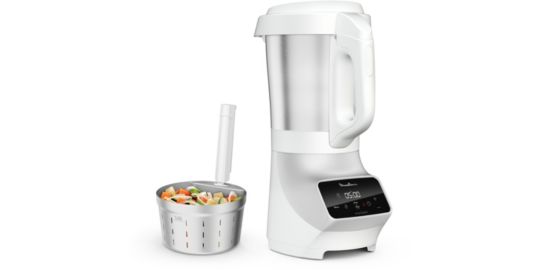 Blender chauffant MOULINEX SOUP et  PLUS LM926B00 BLANC 2L + bol vapeur
