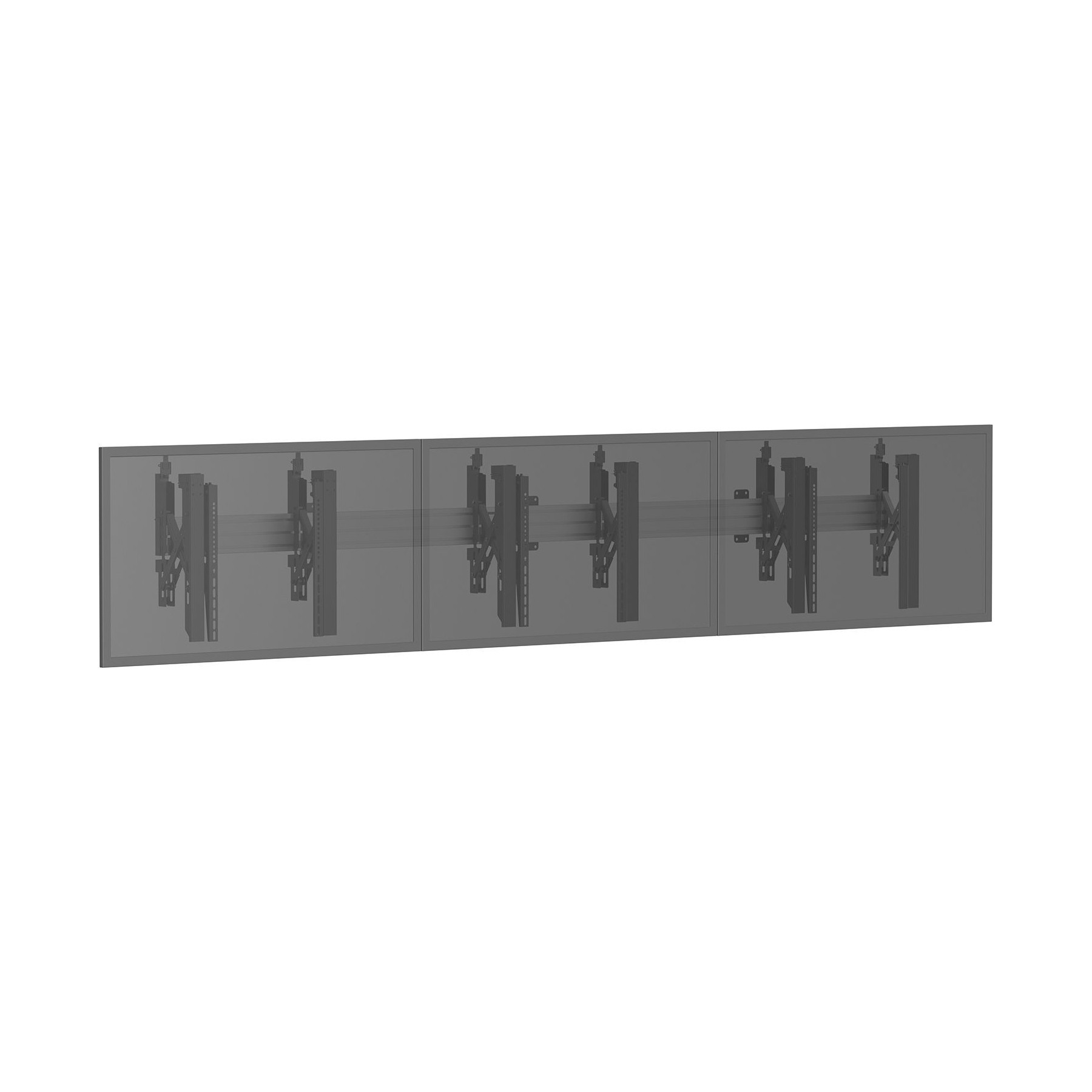 Support mural TV KIMEX Mural menuboard pour 3 TV 50"-55"