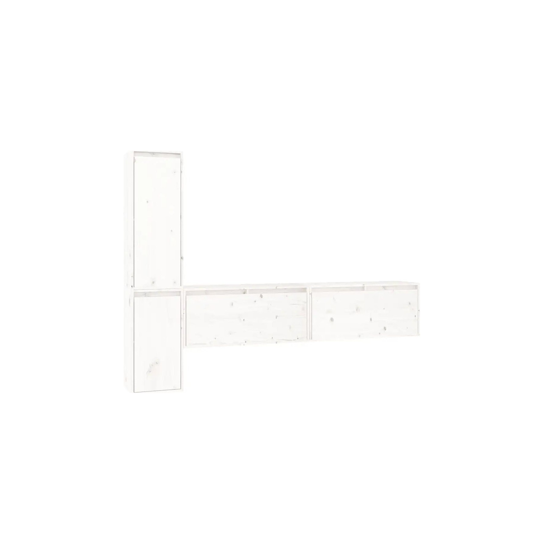 Meuble TV HELLOSHOP26 Lot de 4 meubles TV suspendus pratiques