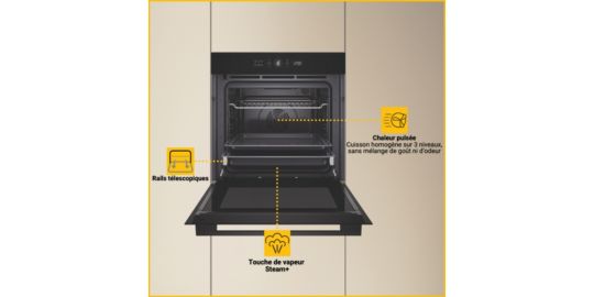 Four encastrable fonction vapeur WHIRLPOOL WK5BAFS81PM1S