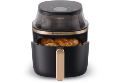 Airfryer PHILIPS NA342/00 Friteuse sans huile avec fenêtre de cuisson Noir/Doré, Série 3000 7.2L
