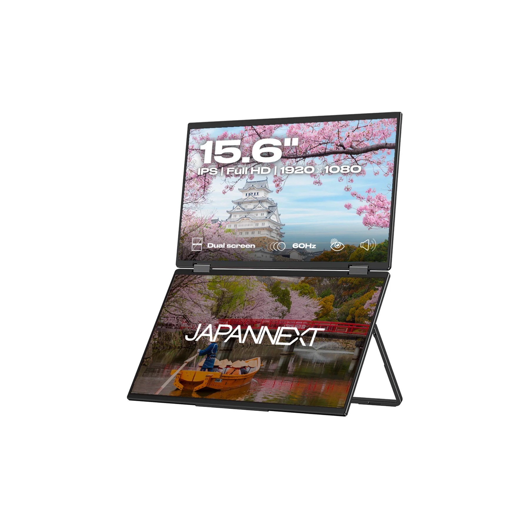 Ecran pc portable JAPANNEXT JN DMDIPS156F 15" double écran Full HD 60Hz IPS AMD FreeSync Support intégré