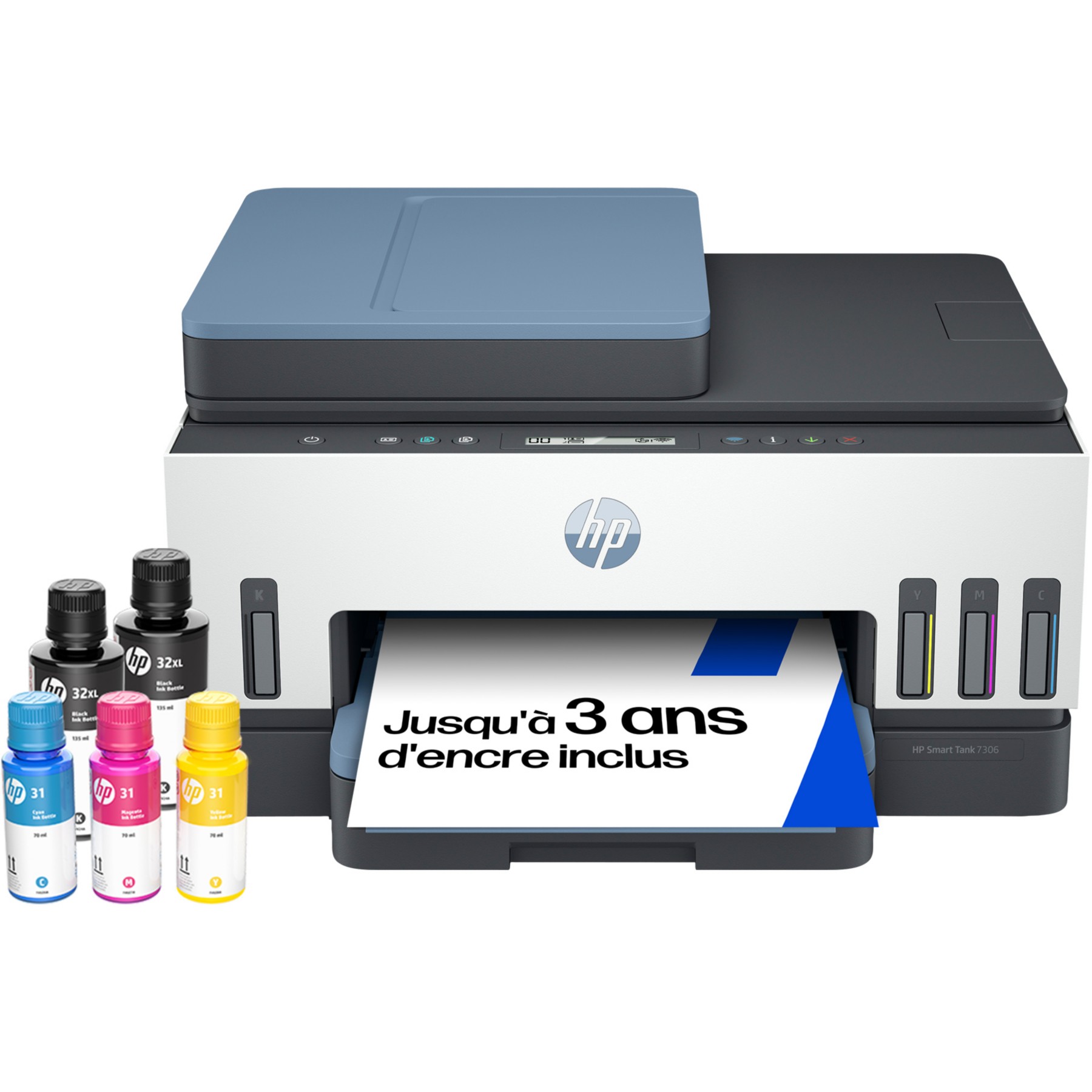 Imprimante jet d'encre HP Smart Tank 7306