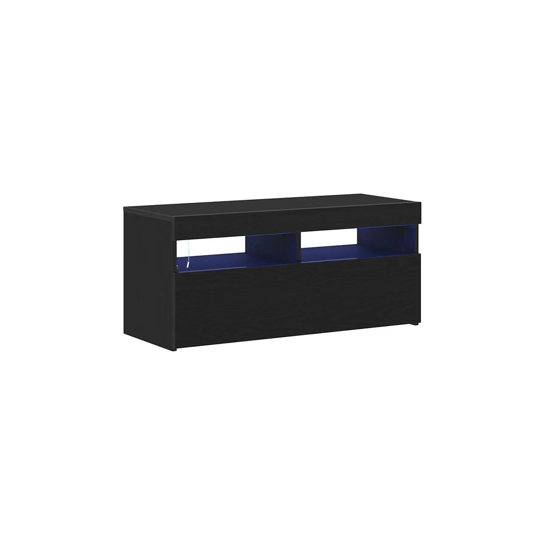 Meuble TV HELLOSHOP26 Meuble TV rectangulaire moderne avec ran