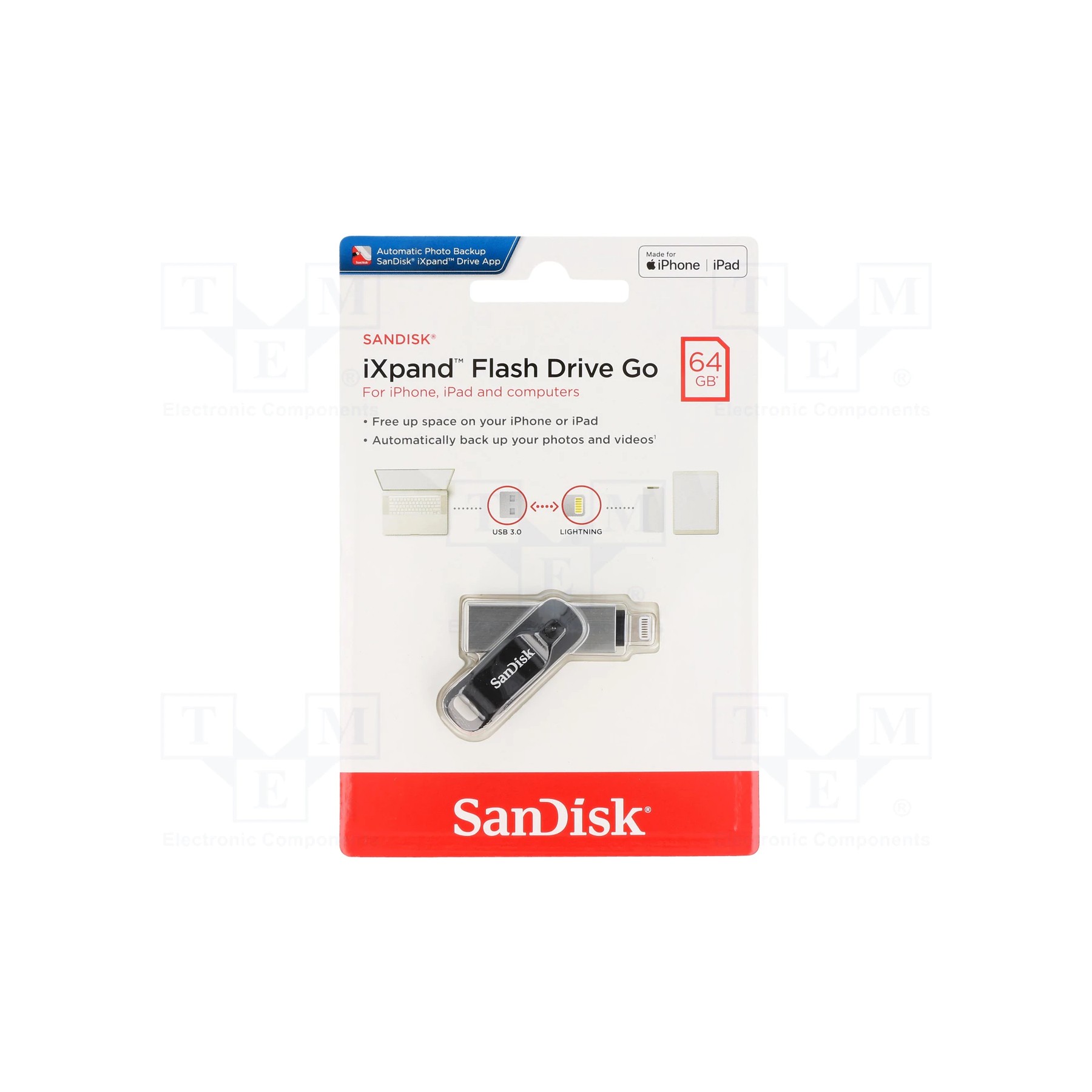 Clé USB iPhone SANDISK 64go iXpand Flash Drive lightning + USB