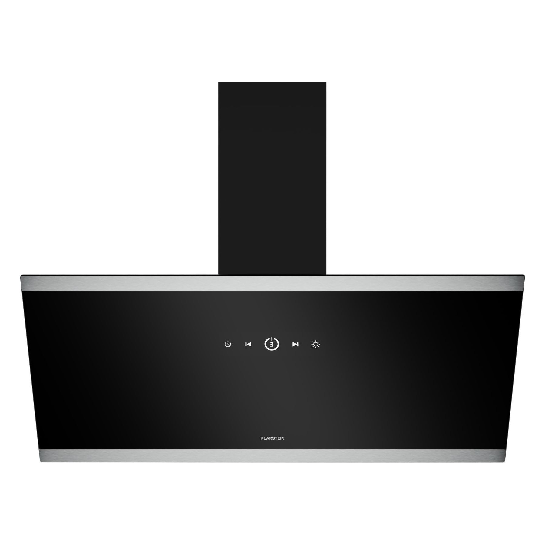 Hotte décorative murale inclinée KLARSTEIN FlashLine A++ 524 m³/h 100 W LED Noir