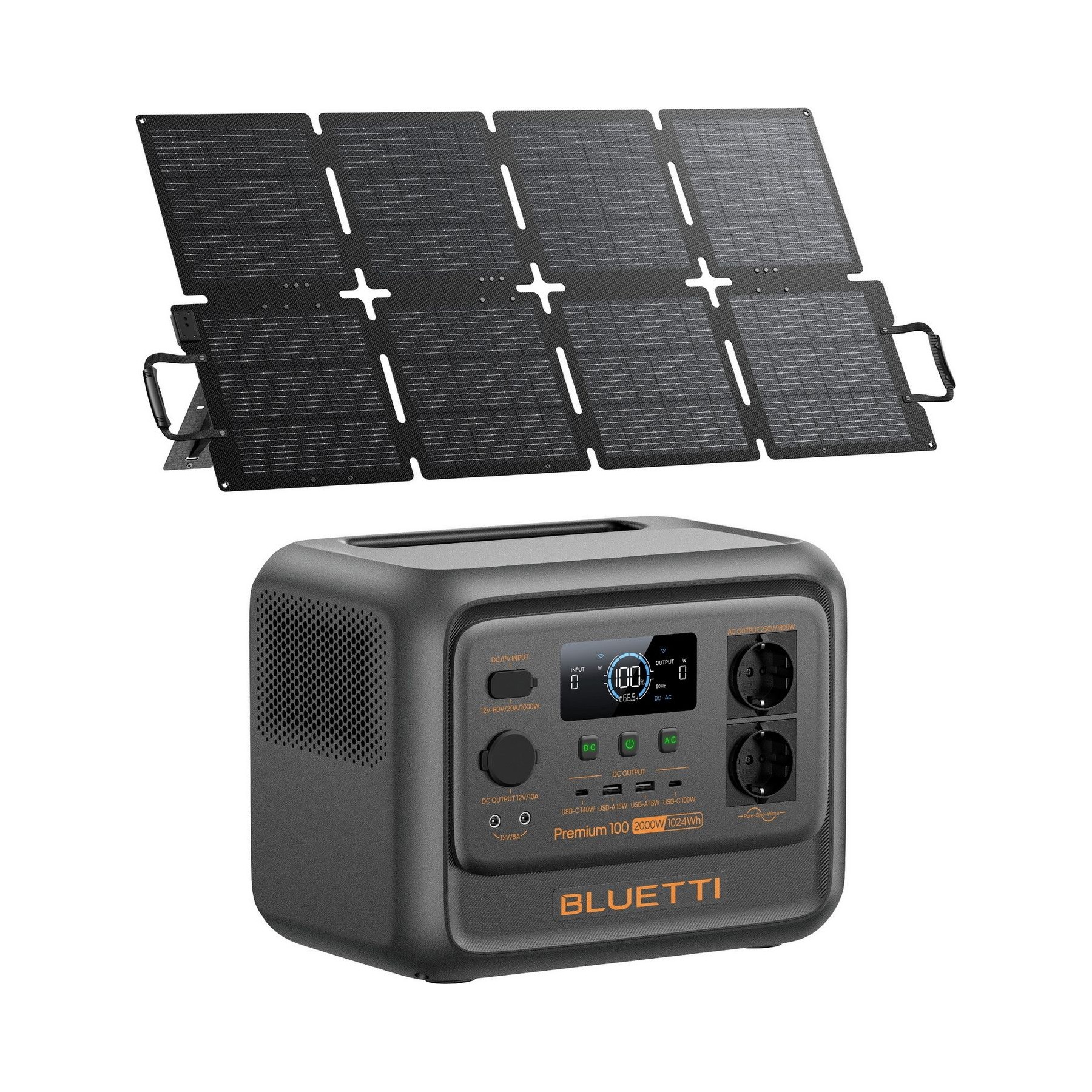 Batterie nomade BLUETTI KIT Premium 100 V2+SORA 130