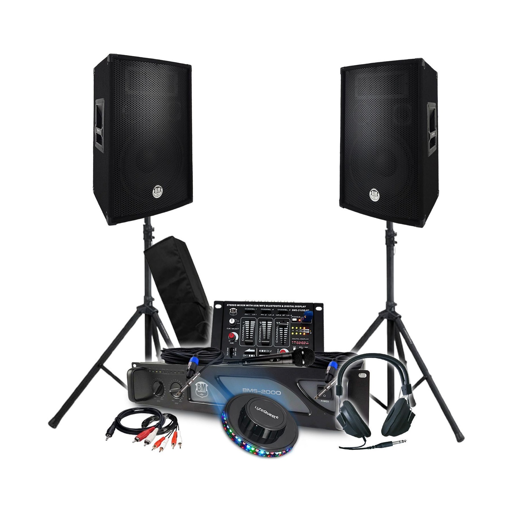 Pack sono BM SONIC Pack Sono DJ 3200W TOTAL complet Ampli E