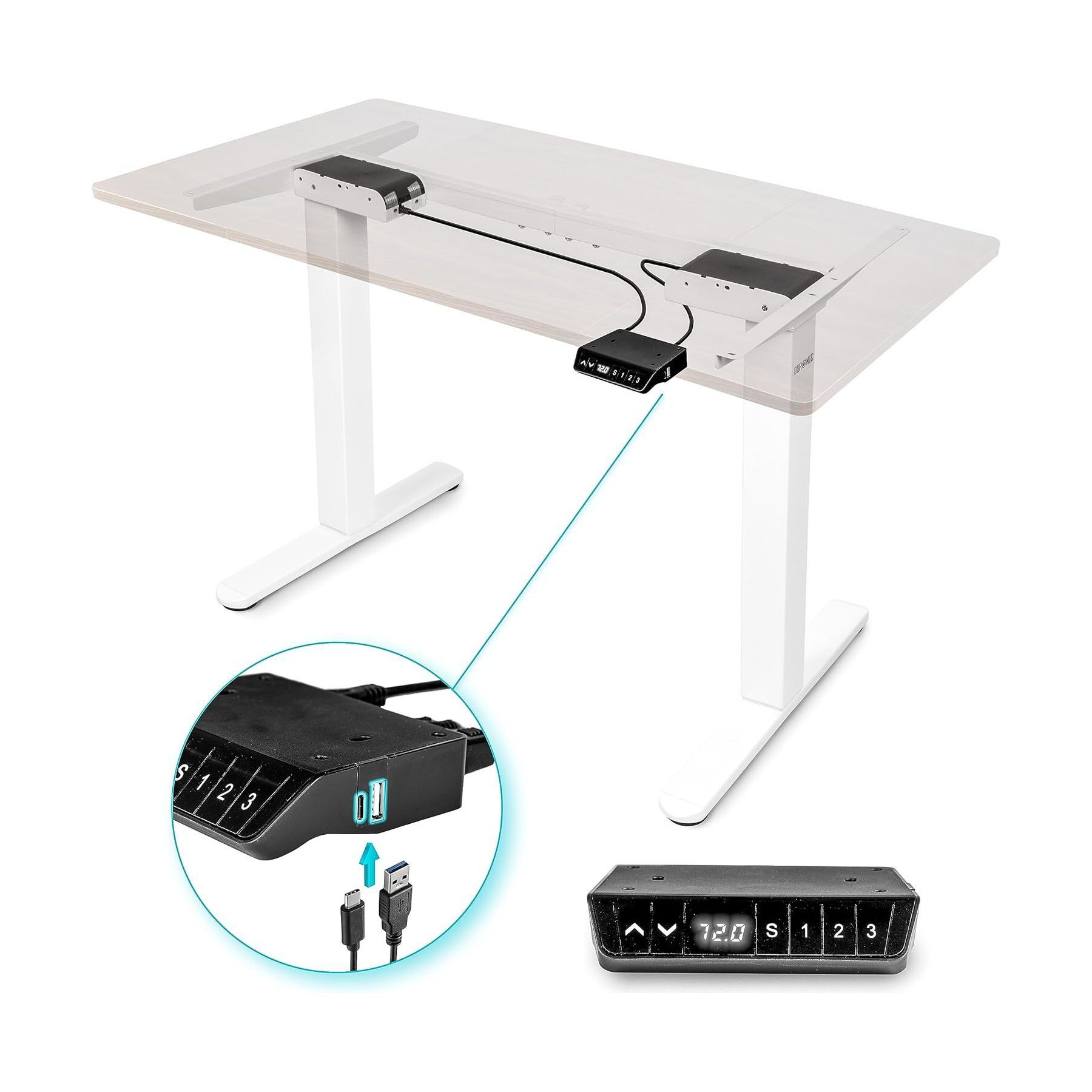 DURONIC Duronic TM61 WE Structure de Bureau Assi