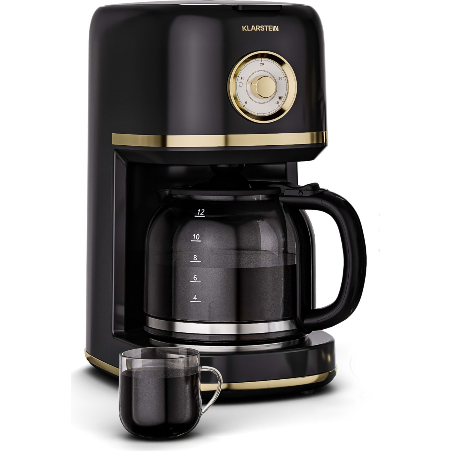 Cafetière filtre KLARSTEIN Victoria 1,5L 12 Tasses Noir