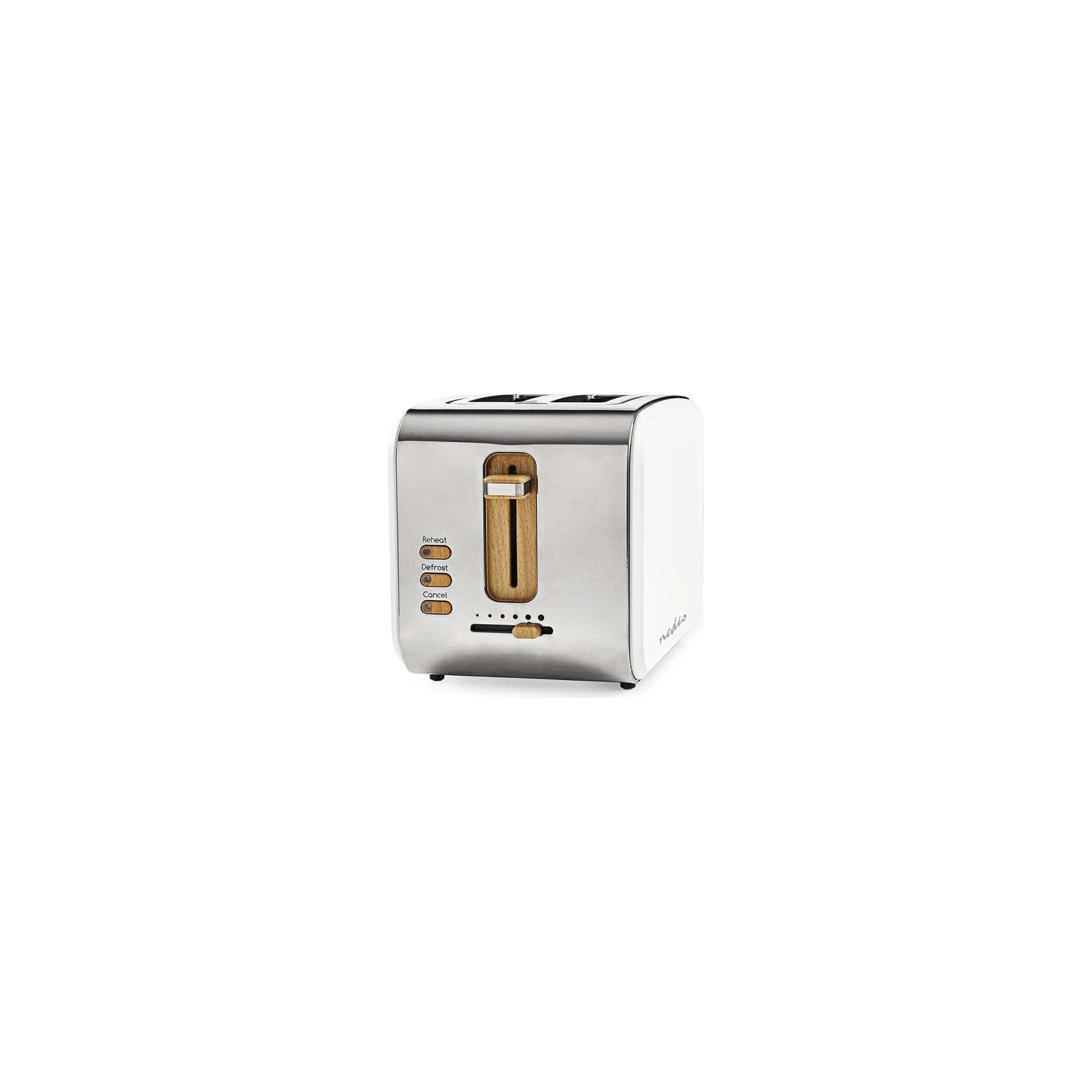 Toaster NEDIS Grille-pain 2 Fentes Larges 900w Blanc