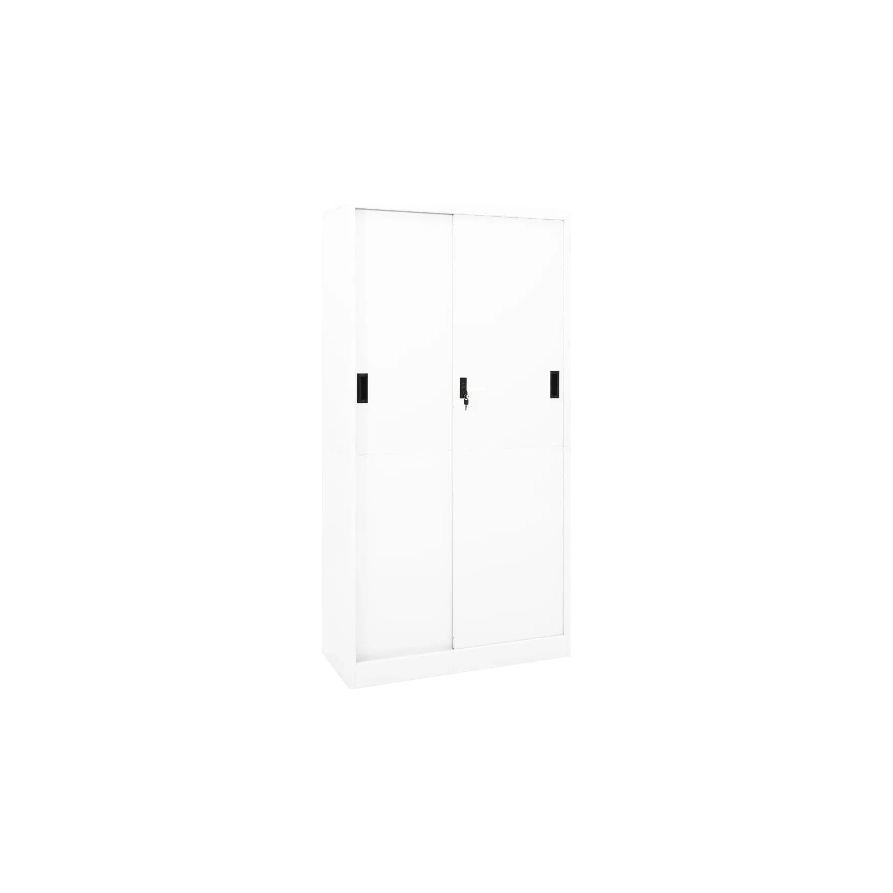 Armoire HELLOSHOP26 Armoire de bureau porte coulissante blan