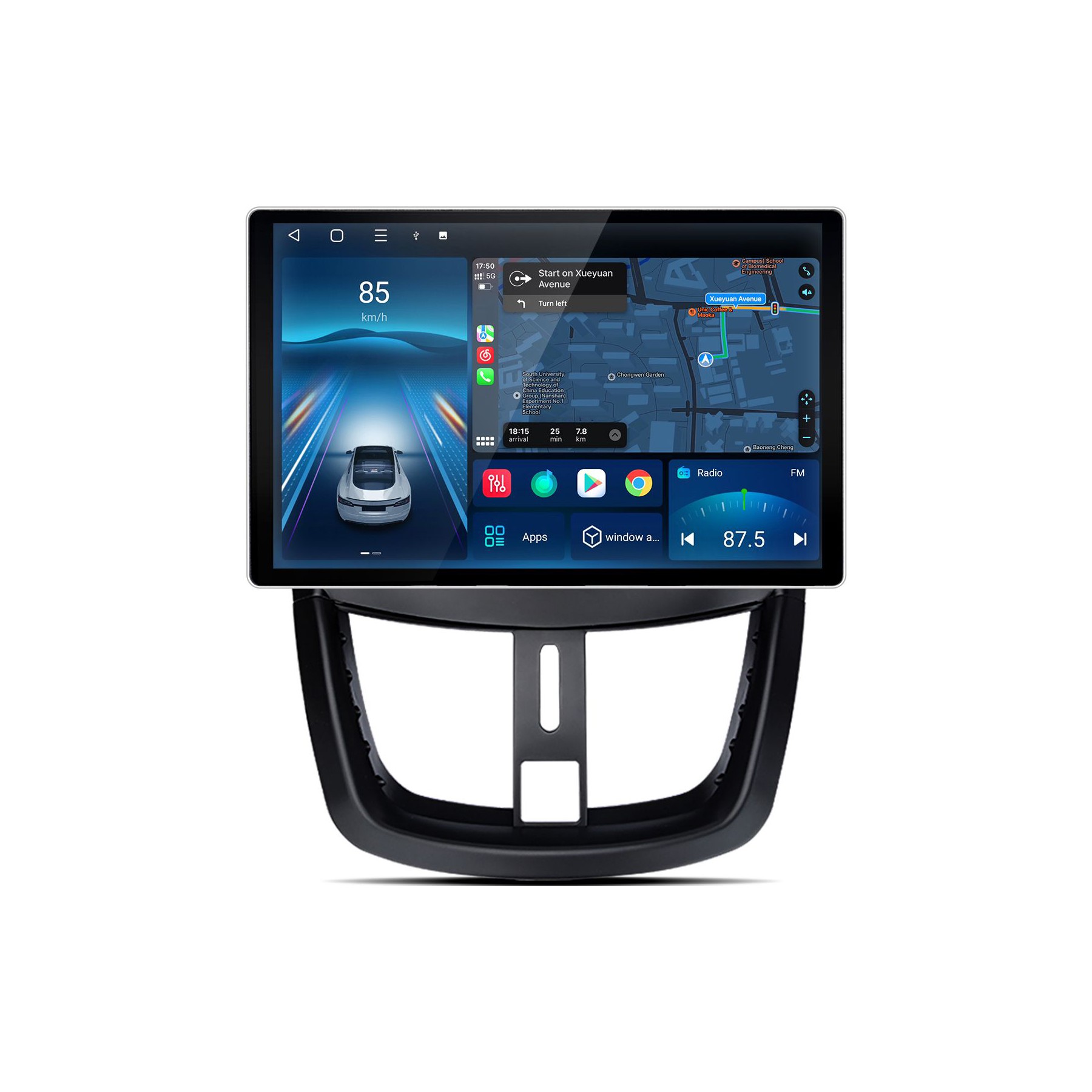 Autoradio connecté JUNSUN pour Peugeot 207 2006-15 6+128G Carplay