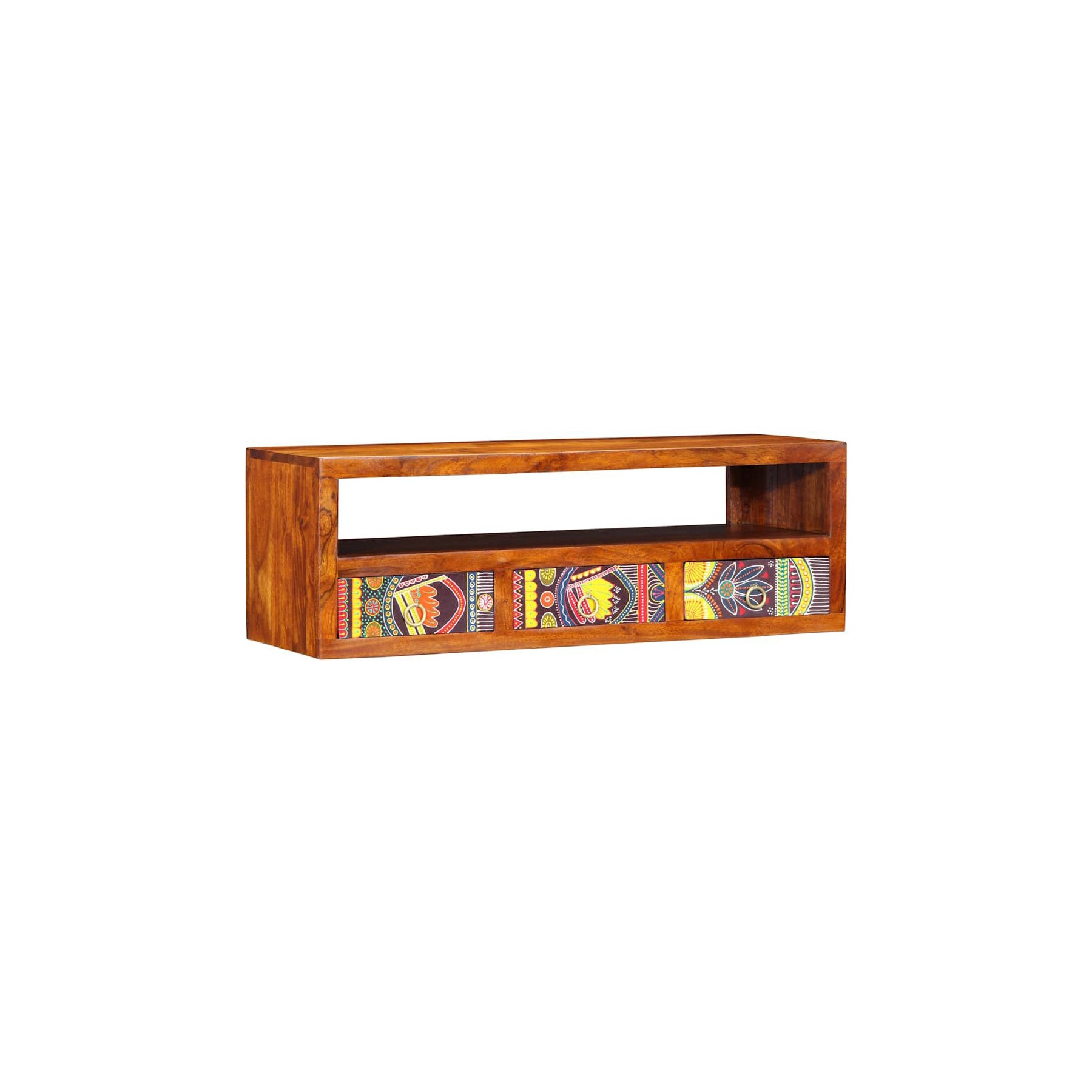 Meuble TV HELLOSHOP26 Meuble TV mural multicolore rangement mu