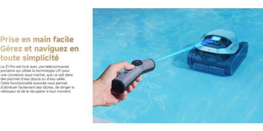 Robot piscine DREAME Z1 Pro sans fil - fond, parois, ligne d