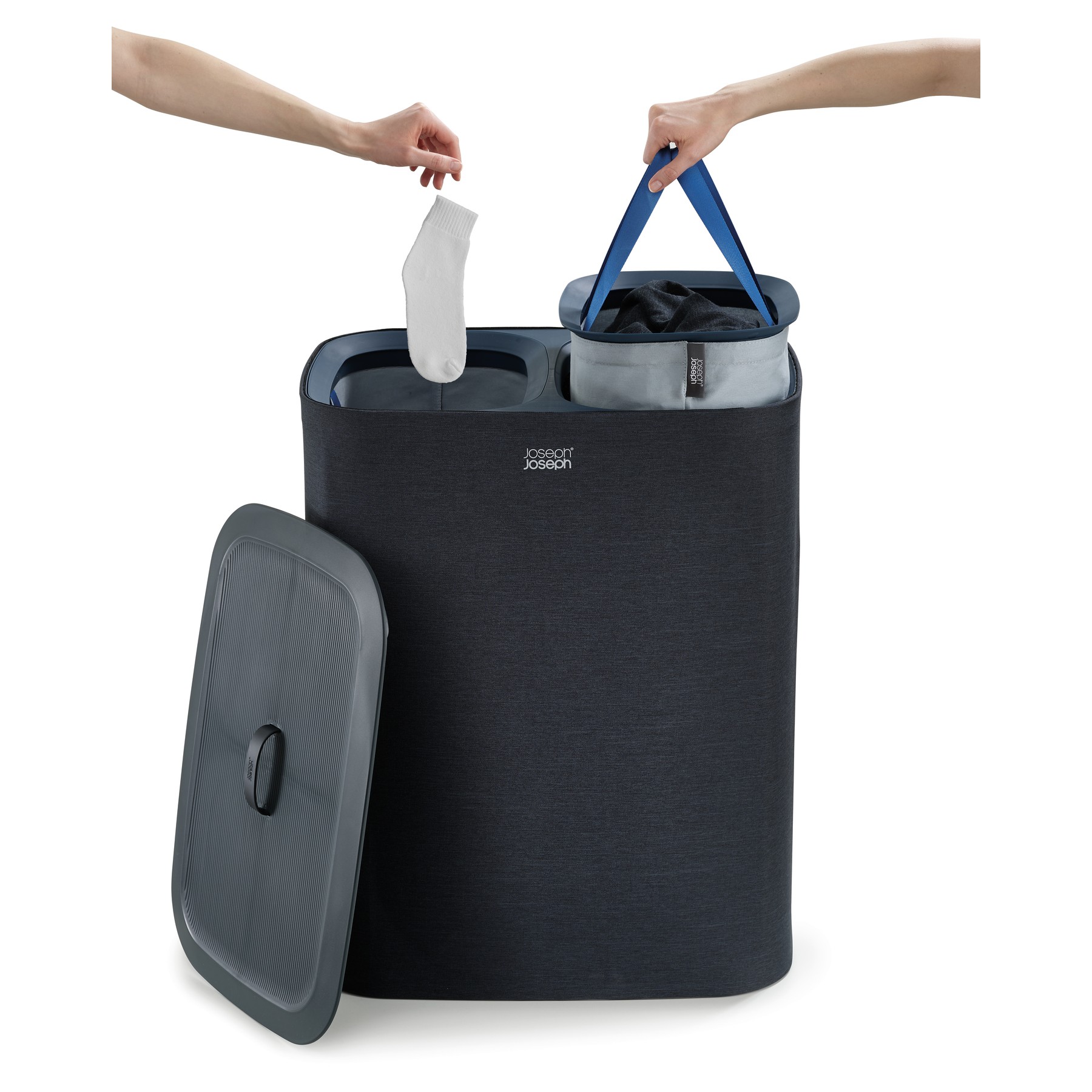 Panier à linge JOSEPH JOSEPH 90 litres noir