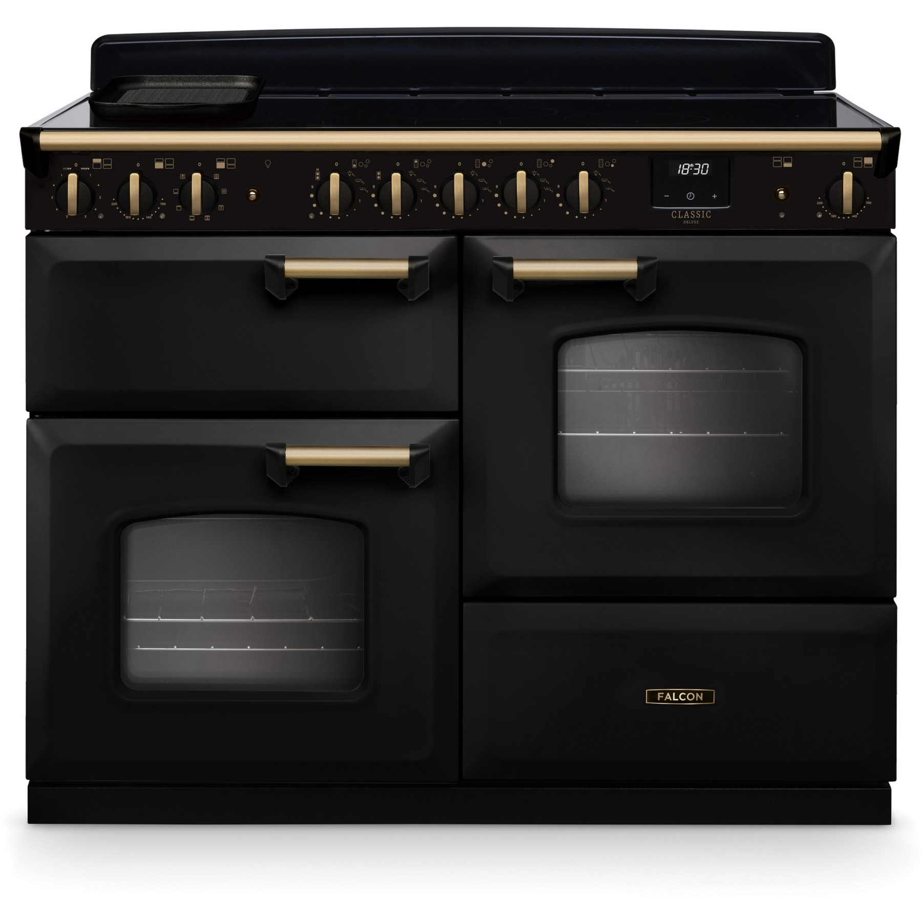 Piano de cuisson induction FALCON NGC TAB IND 110 CM CHARBON LAITON ANTIQU