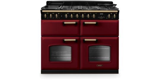 Piano de cuisson mixte FALCON NGC TAB MIX 110 CM BORDEAUX LAITON ANTIQ
