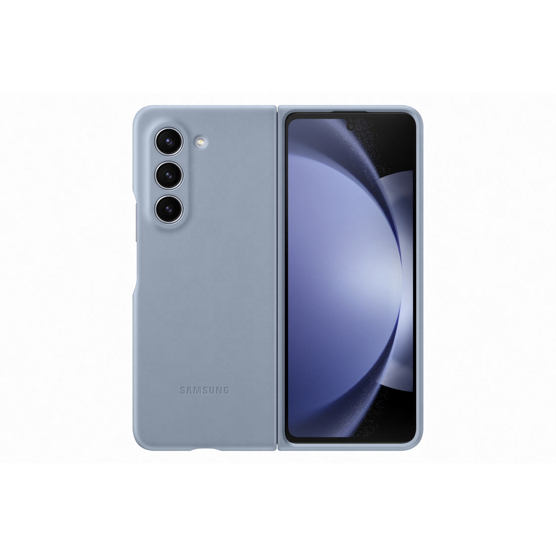 Coque SAMSUNG Z Fold 5 Simili Cuir Bleu
